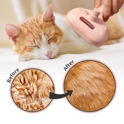 PetWell Spray Cat Brush for Shedding